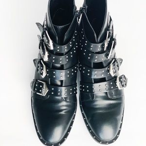 Forever 21 Black Studded Ankle Boots